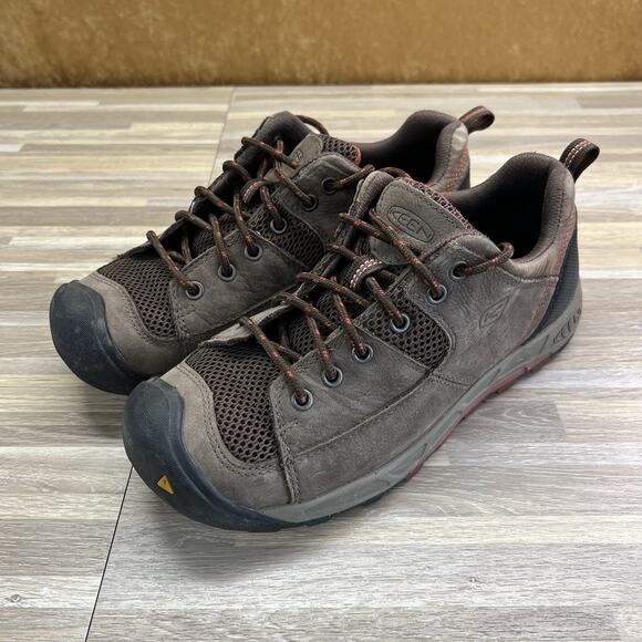 KEEN GDC 1112 Women's Hiking Shoe Brown Leather Lace Up Size 8 Fits Like 8.5 - Picture 1 of 8